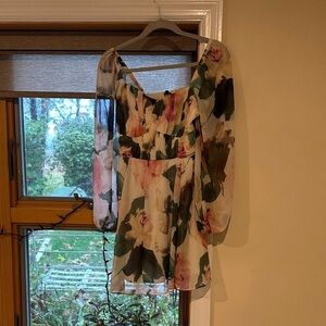 Express Floral Chiffon Dress - Multicolor